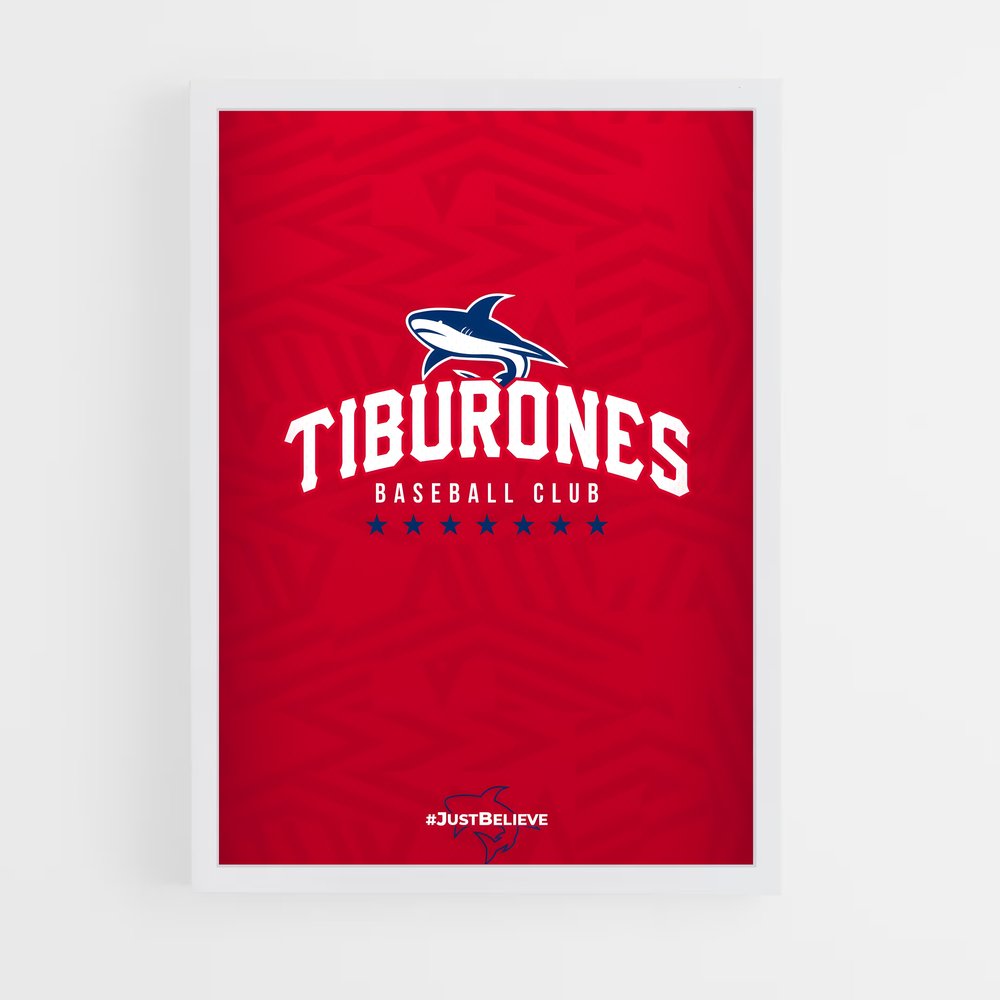 Poster Tiburones NFL – affiche Baseball (vue 3)